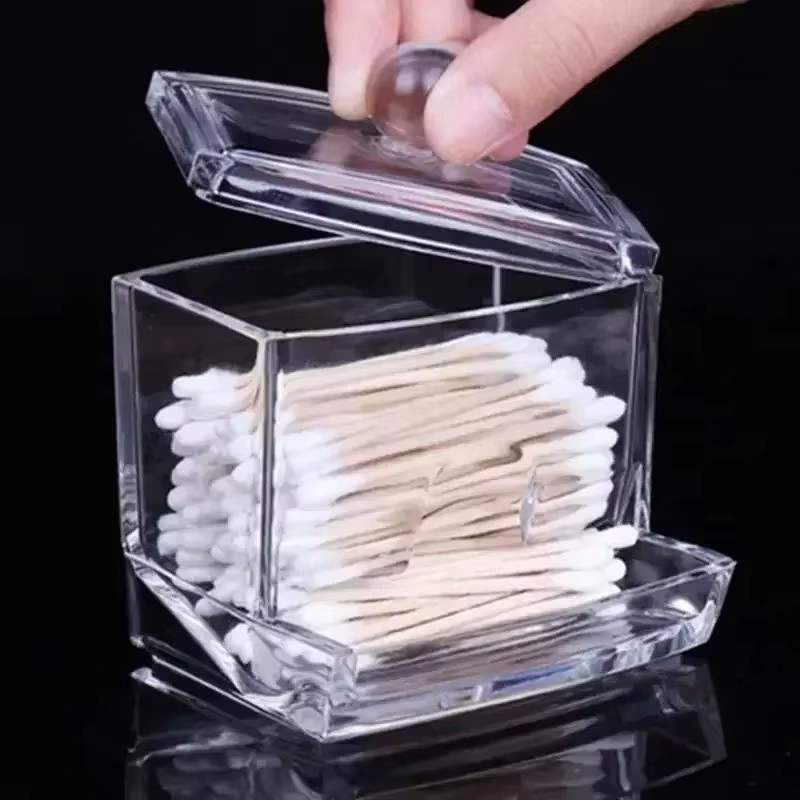 Organizador acrílico transparente para algodones y maquillaje - imagen 3