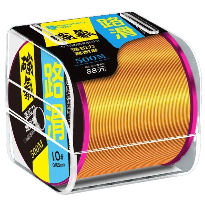 Línea de pesca fluorocarbono nailon alta resistencia deslizante