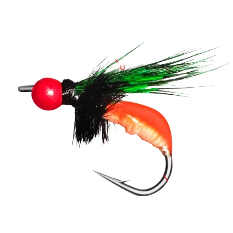 Kit de pesca con mosca: línea pre-atada y señuelo minnow blanco