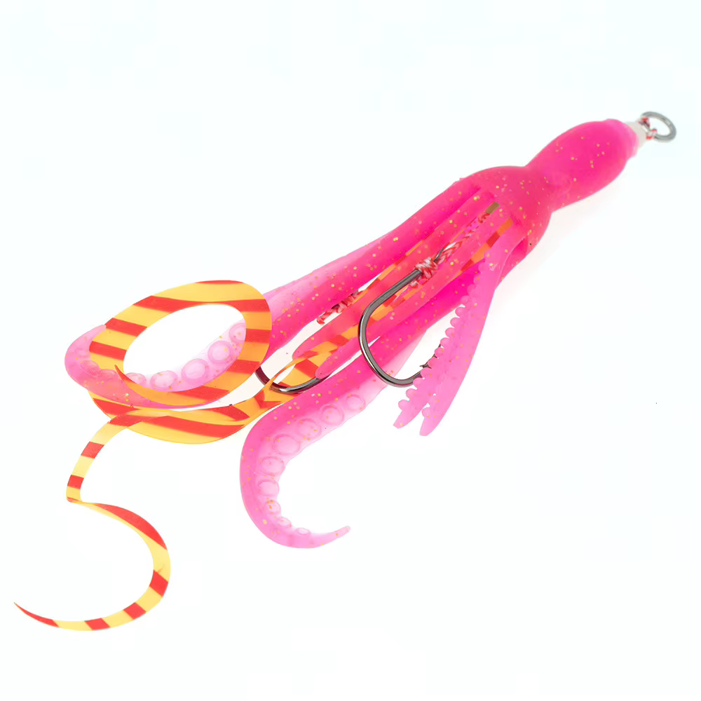 Señuelo falda calamar silicone luminoso – Jigging lento curricán mar - imagen 5