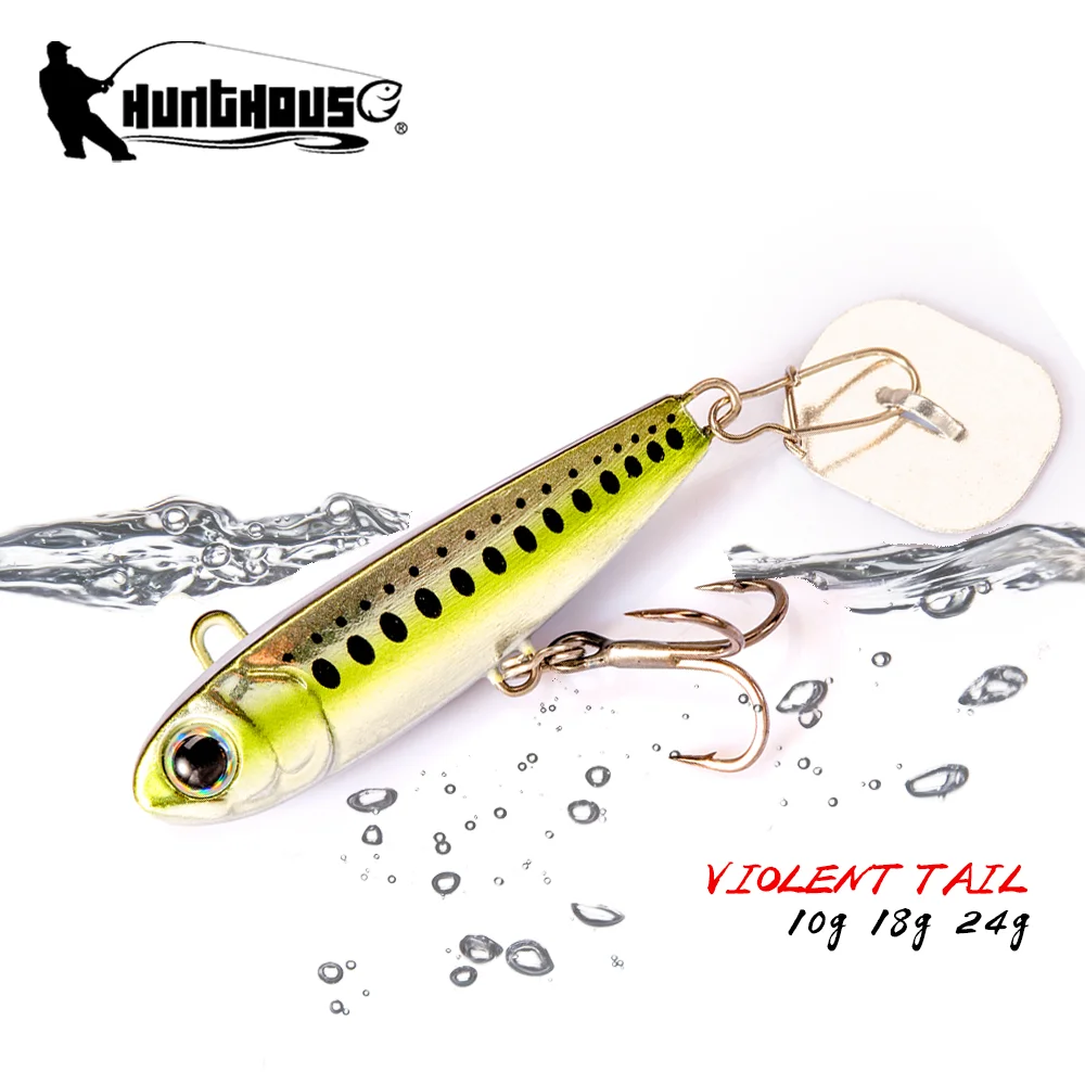 Hunthouse Cuchara Jigging para lucio y trucha con cola dura