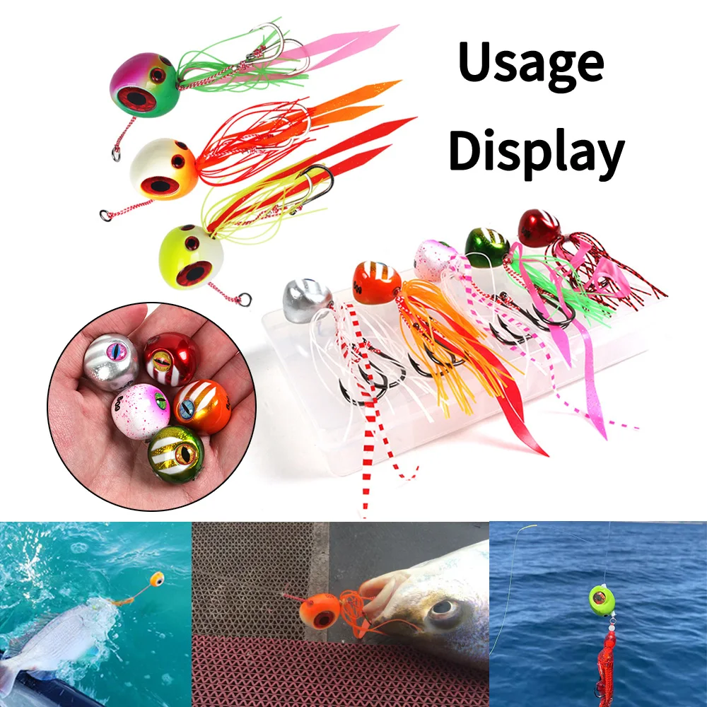 Elllv Kabura Jig Head luminoso 60g – Slider para Jigging - imagen 5