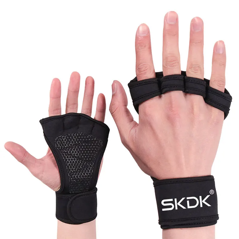 Protector palma antideslizante para fitness – guantes agarre muñequeras