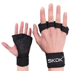 Protector palma antideslizante para fitness – guantes agarre muñequeras