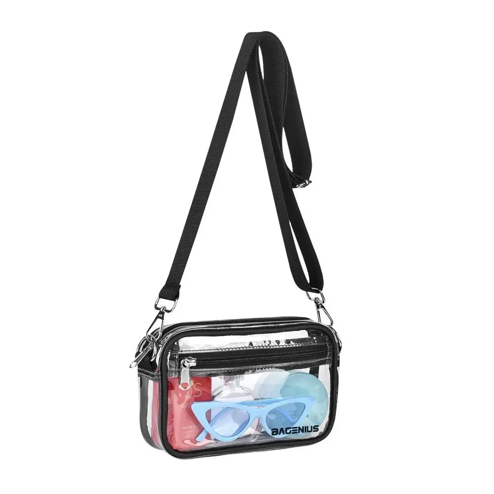 Bolso transparente cruzado gran capacidad PVC elegante, estadio - imagen 3