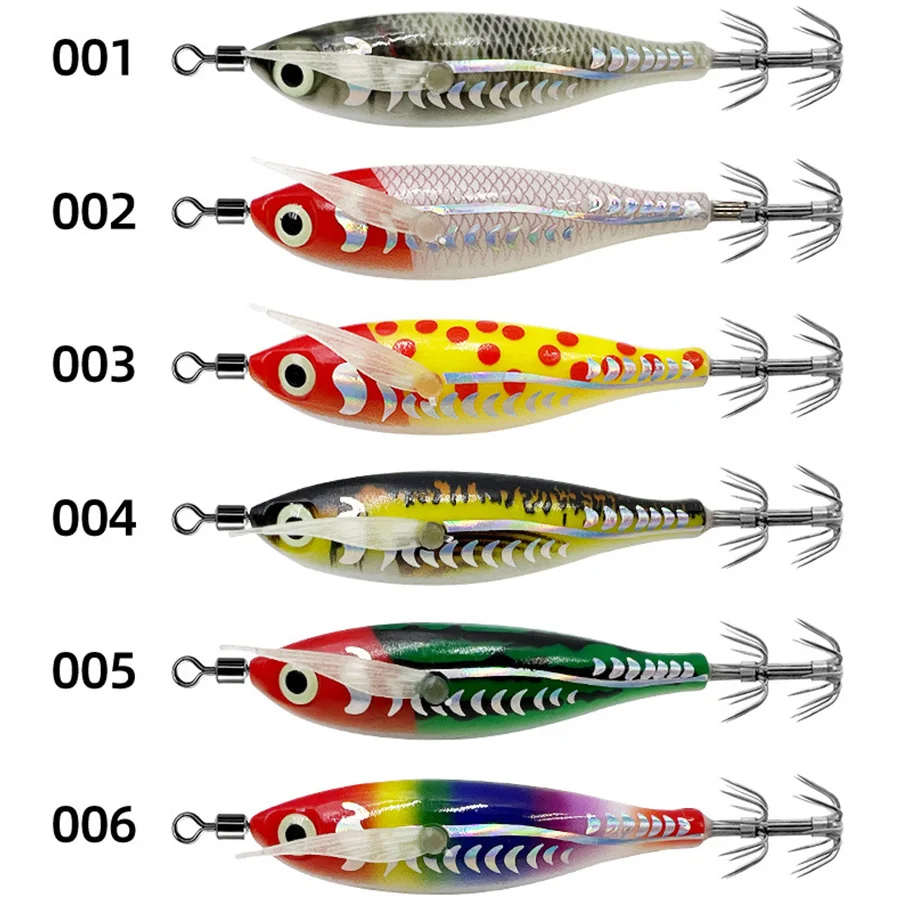 Jig de calamar luminiscente con anzuelo para pesca artificial - imagen 3