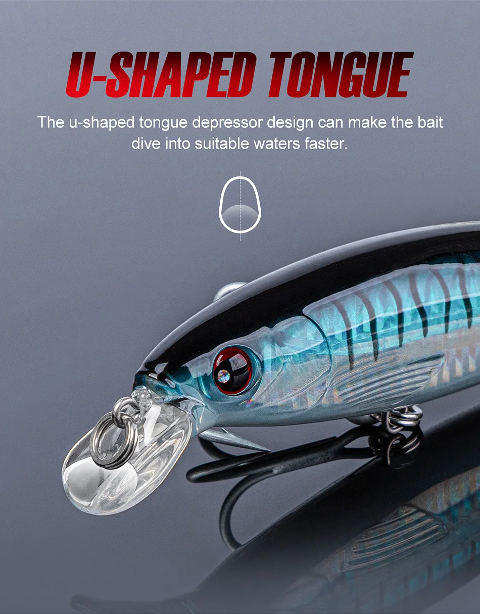 Pack completo de tres señuelos Noeby minnow