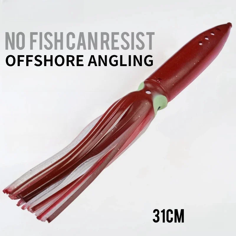 Swolfy señuelo pulpo gigante de cuerpo hueco para pesca en arrastre - imagen 3