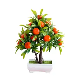 Bonsái de naranjo artificial en maceta para decorar bodas y hogar