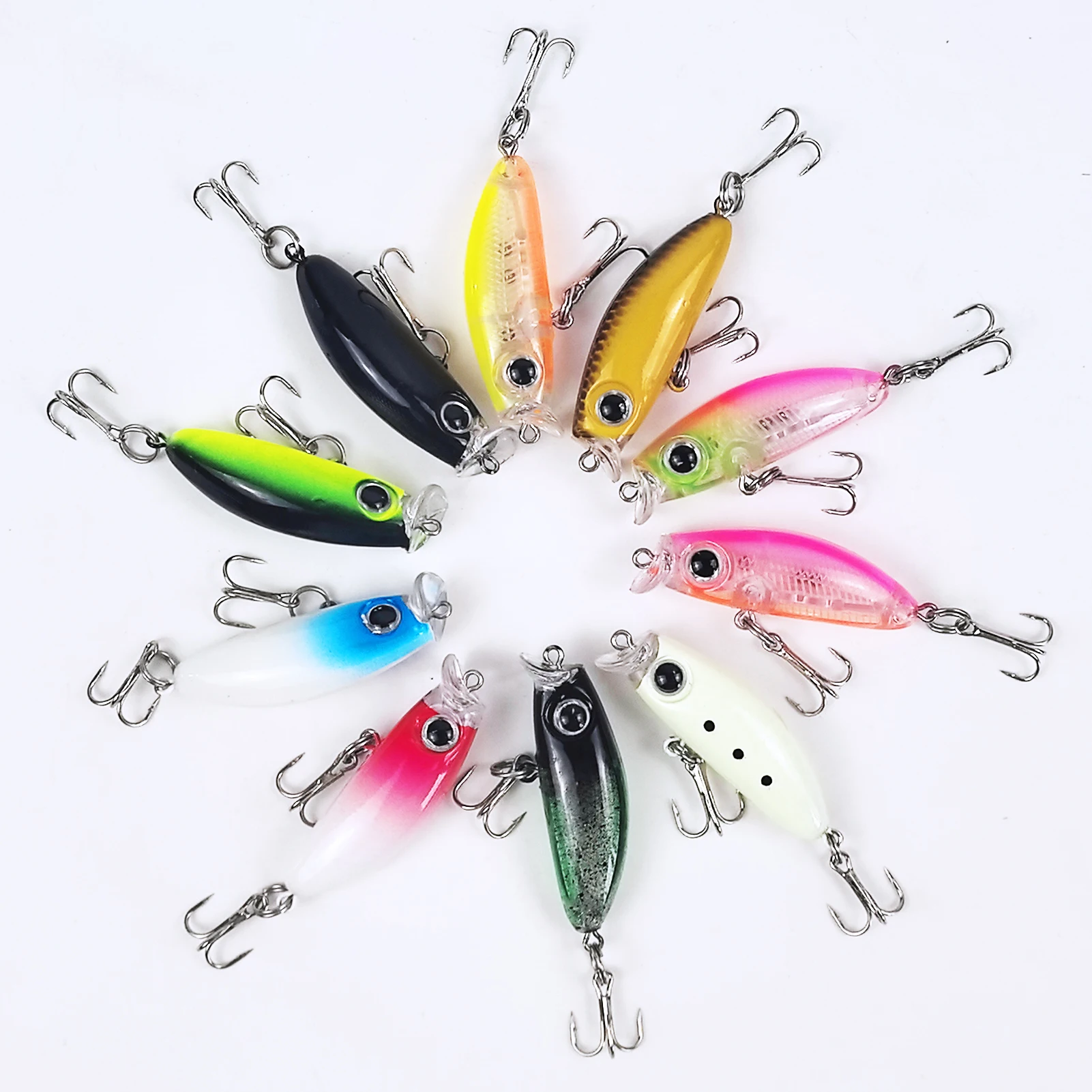 Free Fisher Señuelos Minnow hundimiento lento con sonajero Wobbler - imagen 5