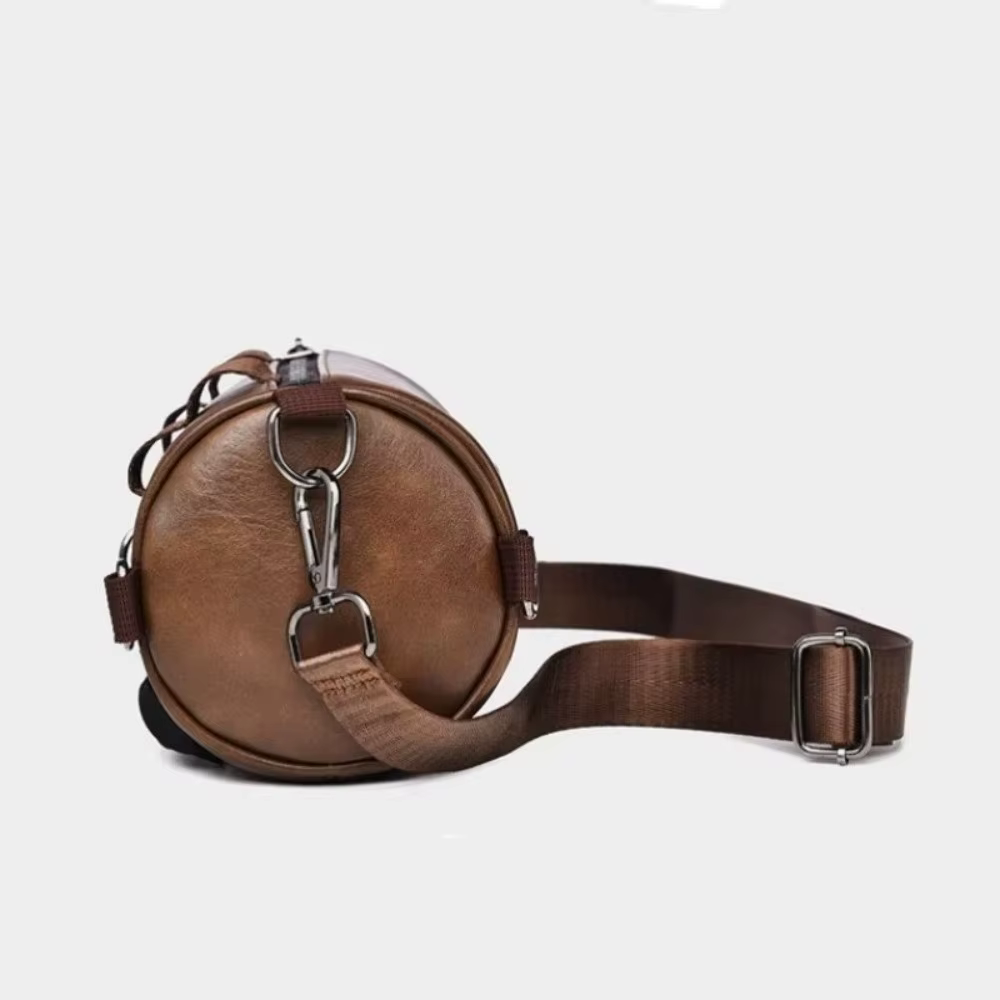 Bolso bandolera de pesca circular en piel sintética - imagen 5