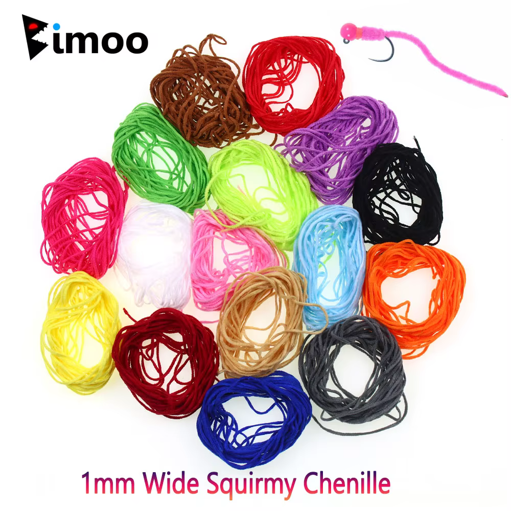 Chenilla Squirmy Bimoo para atado de moscas trucha - imagen 4