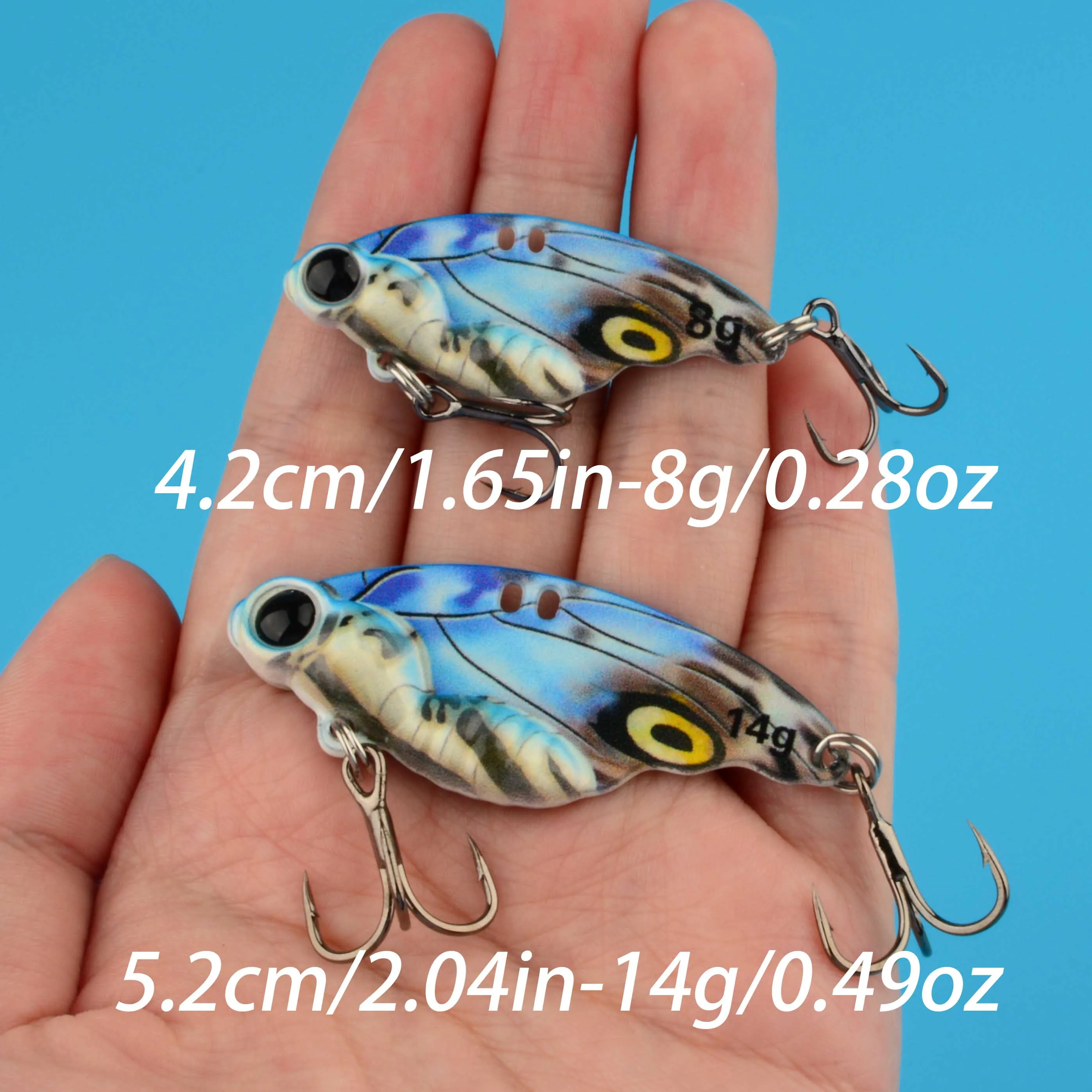 Señuelo VIB para lubina cuchara vibradora de metal tipo mariposa - imagen 3