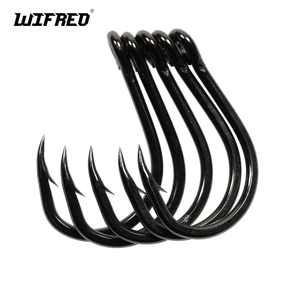 Anzuelos circulares jigging Wifreo de acero carbono
