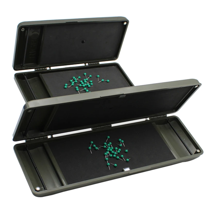 Caja de accesorios para carpa con pines, helicóptero Chod y Ronnie Rig