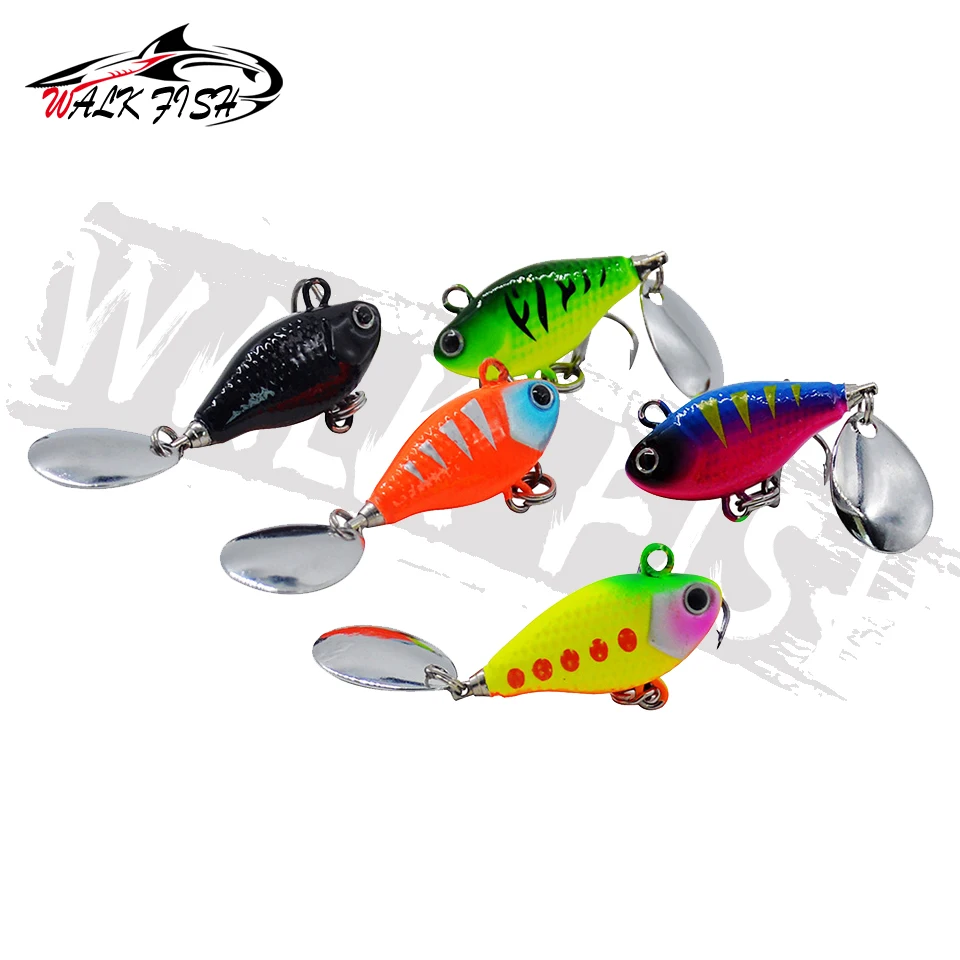 Cuchara giratoria WALK FISH Vib metal con vibración para lucio - imagen 4
