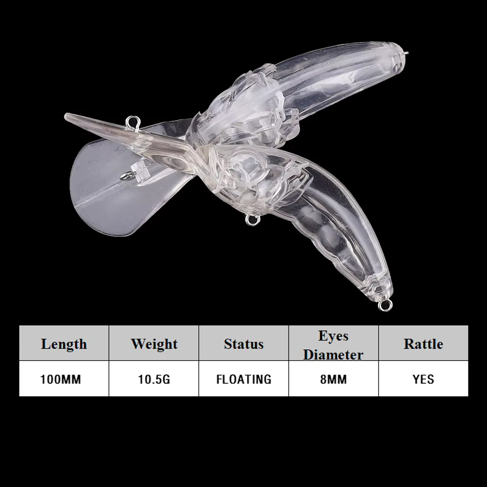 Crankbait camarón Chan's Huang – Señuelo flotante de profundidad