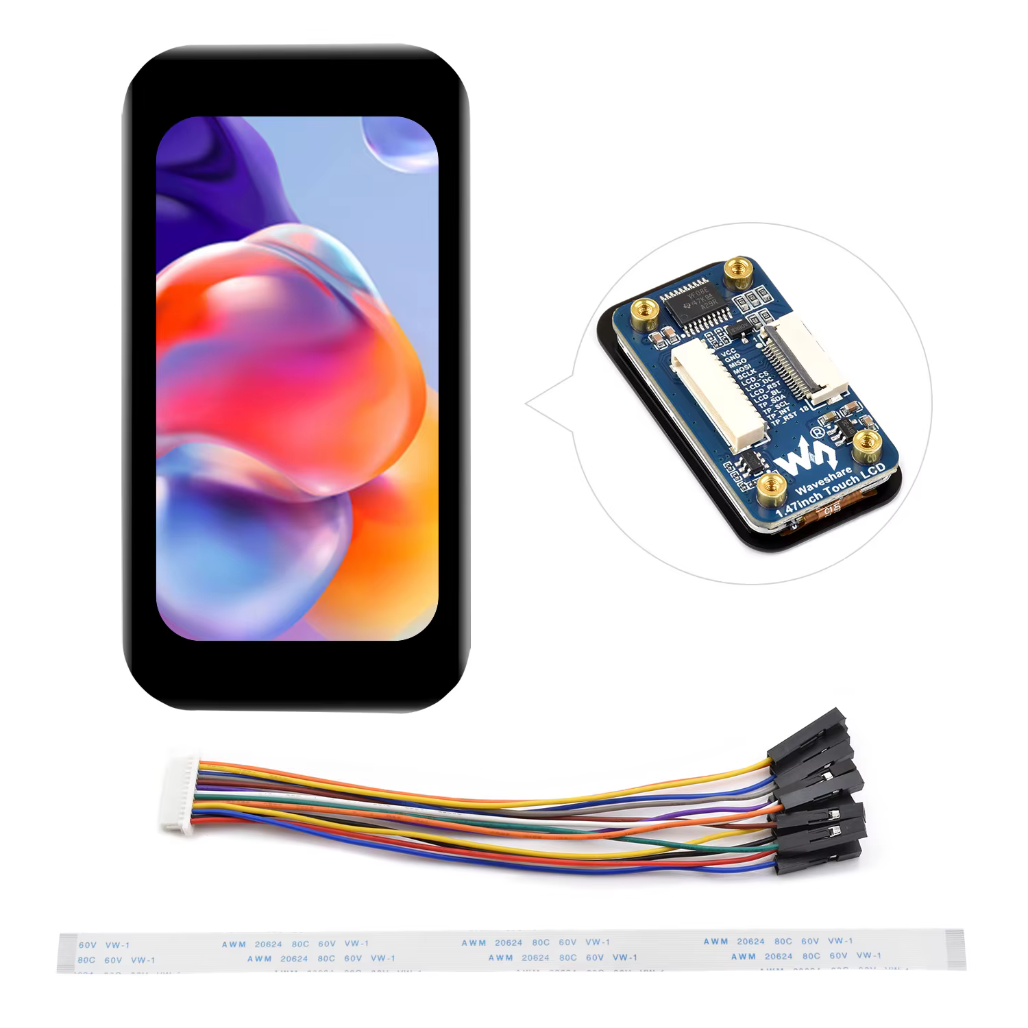 Pantalla táctil Waveshare AXS5106L para Raspberry Pi, Arduino y ESP32 - imagen 4