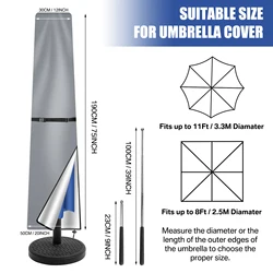 Funda impermeable para sombrilla de patio Oxford en exteriores