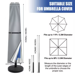 Funda impermeable para sombrilla de patio Oxford en exteriores
