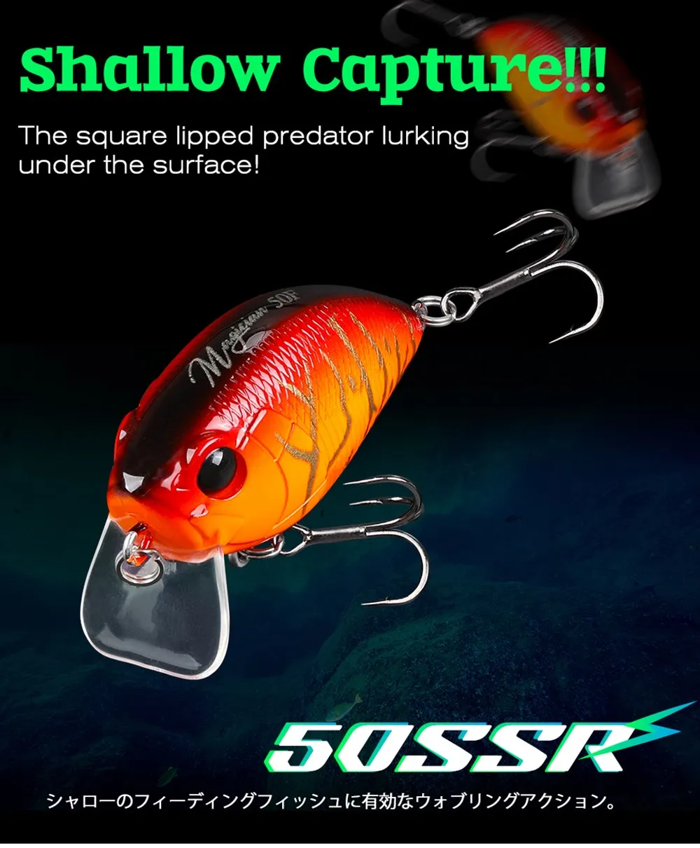 Crankbait TSURINOYA Mago 50F para lucio en poca profundidad