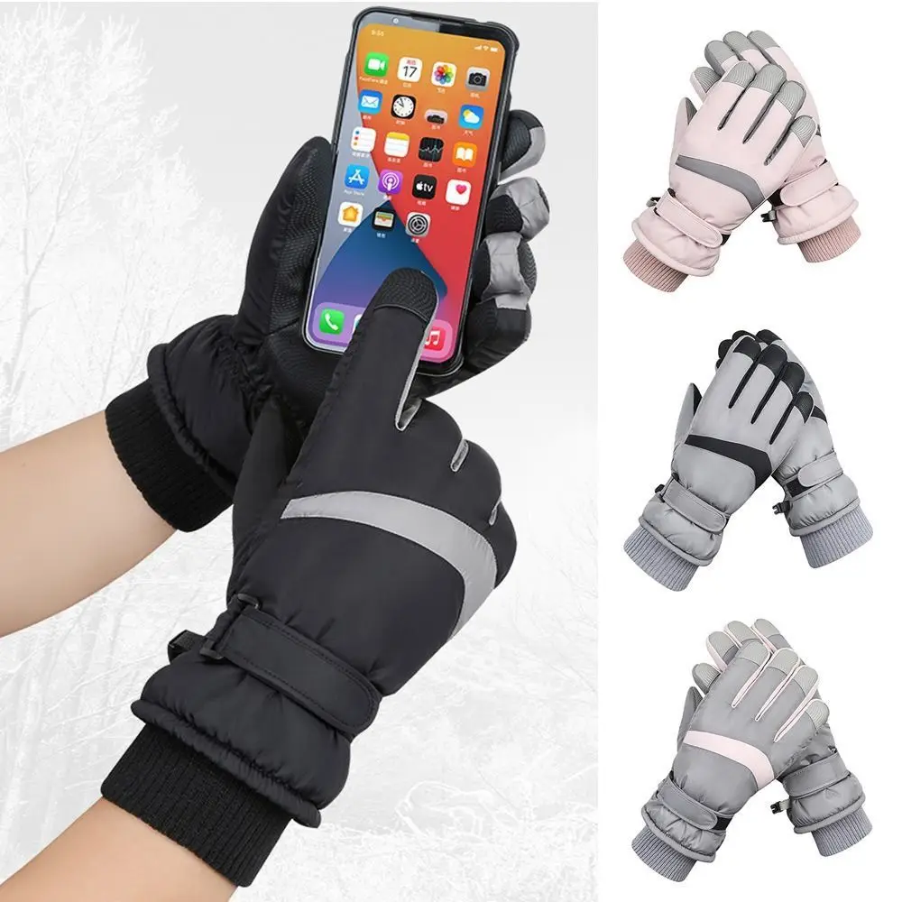 Guantes impermeables de lana para pantalla táctil antideslizantes - imagen 4