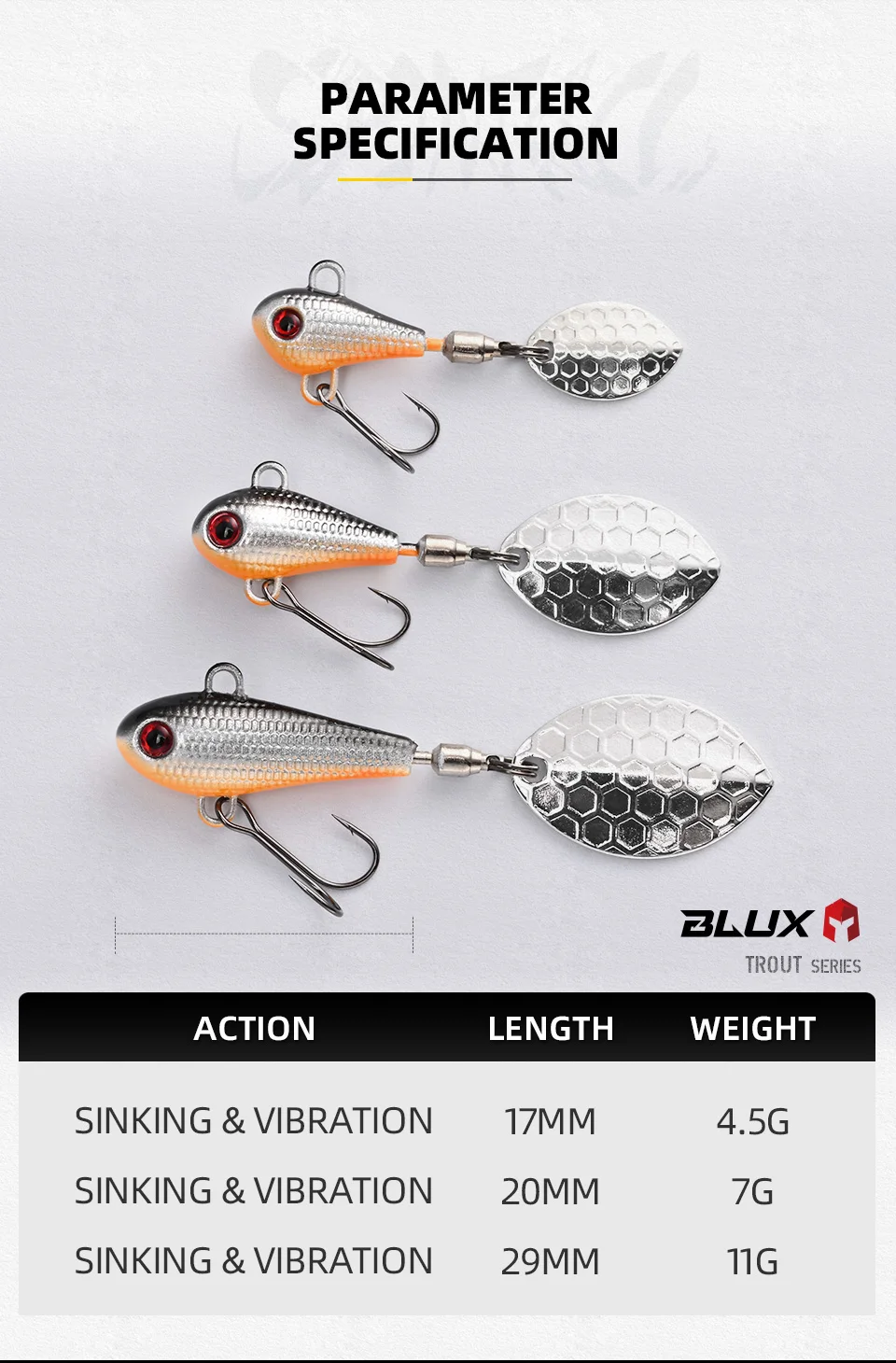 Cuchara/spinner para lubina en agua dulce