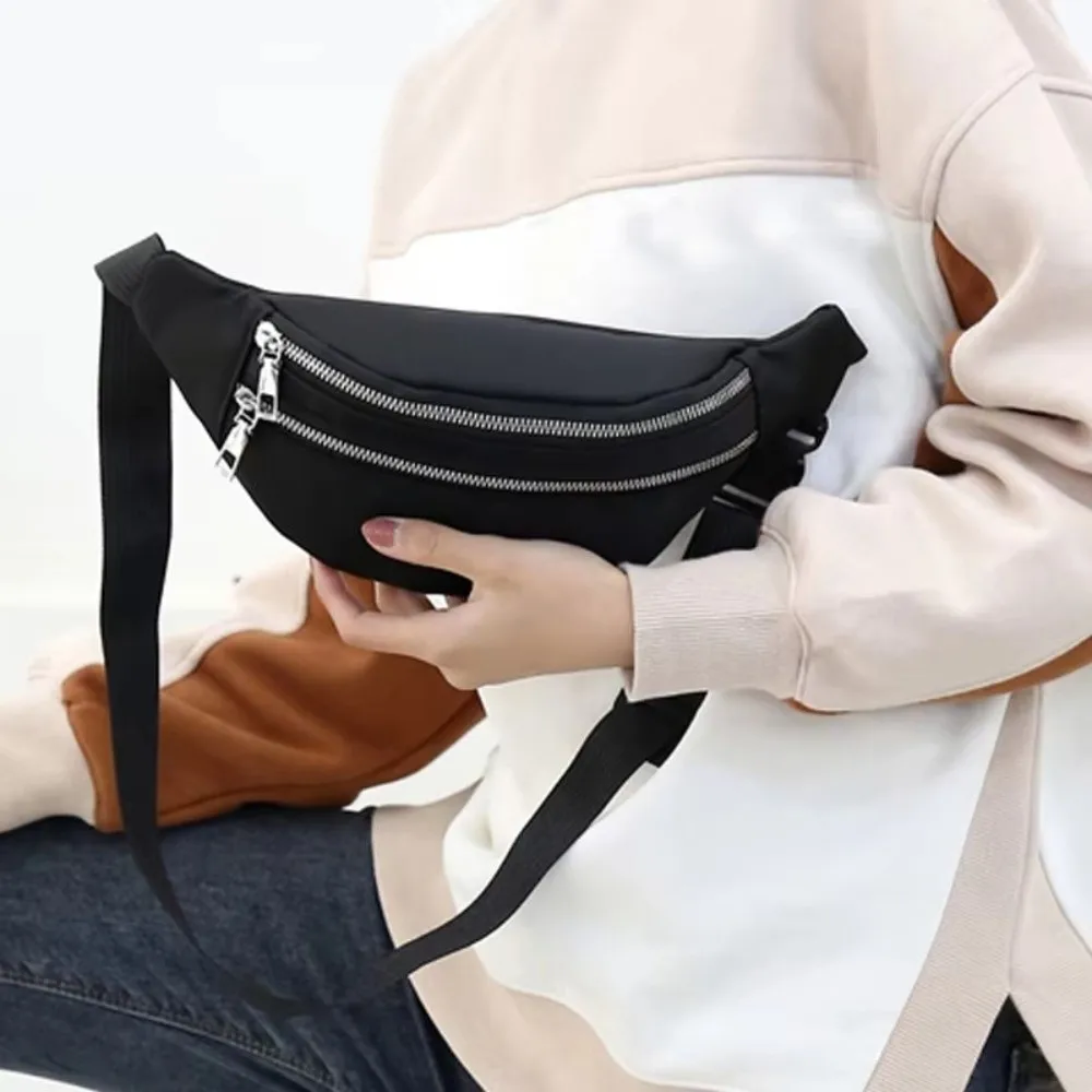Riñonera impermeable de nailon cruzada para teléfono en exteriores