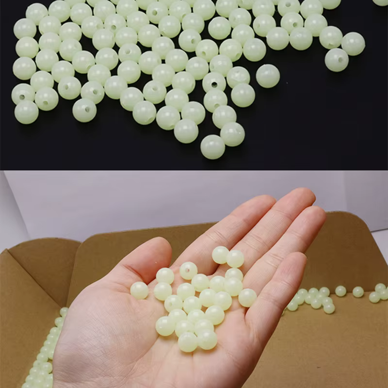 Cuentas luminosas de pesca ZYZHE – Perlas de plástico con brillo