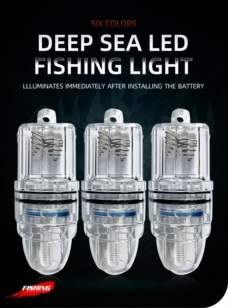 Luz submarina LED transparente para pesca