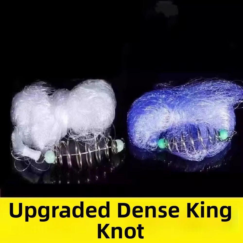 Red de Pesca Nocturna con Cuentas Luminosas – Nylon y Metal - imagen 2