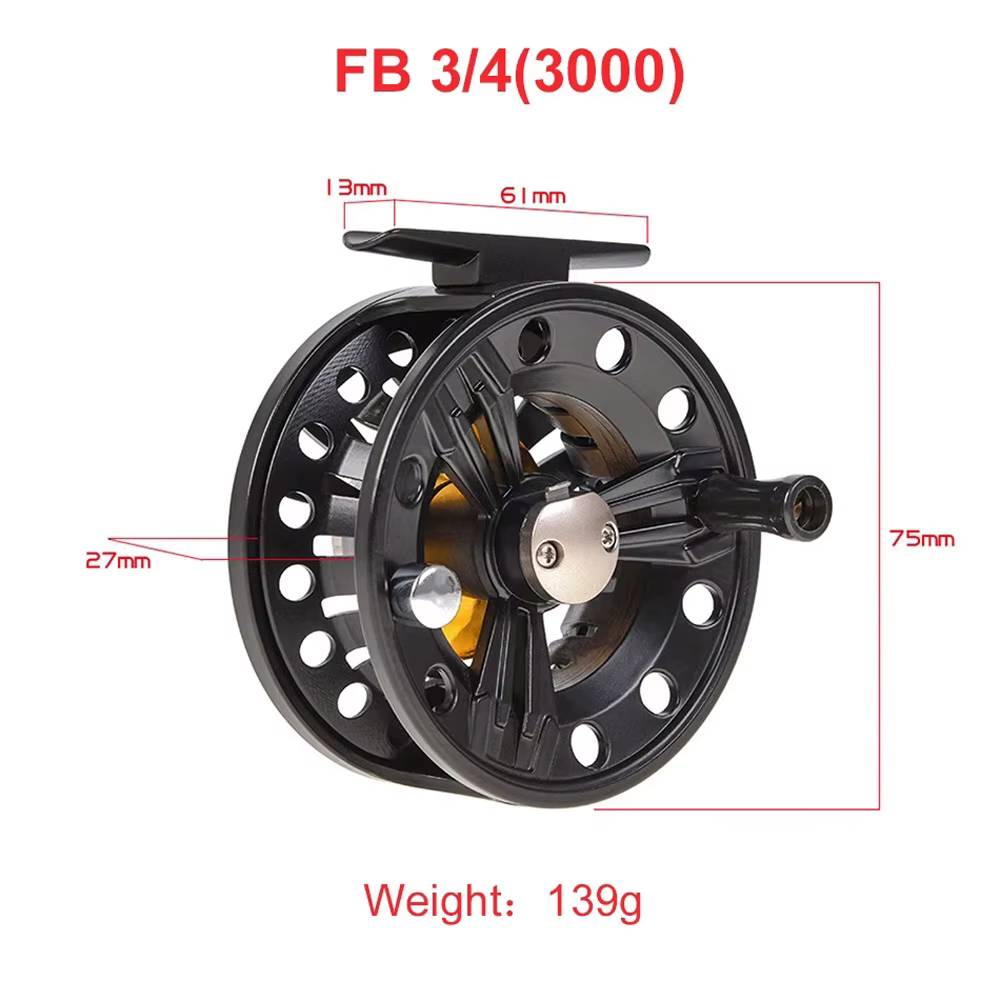 Carrete de pesca con mosca