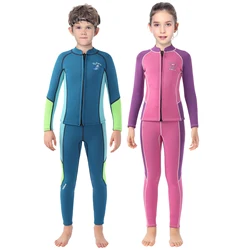 Traje de neopreno infantil dos piezas Anti-UV manga larga térmico