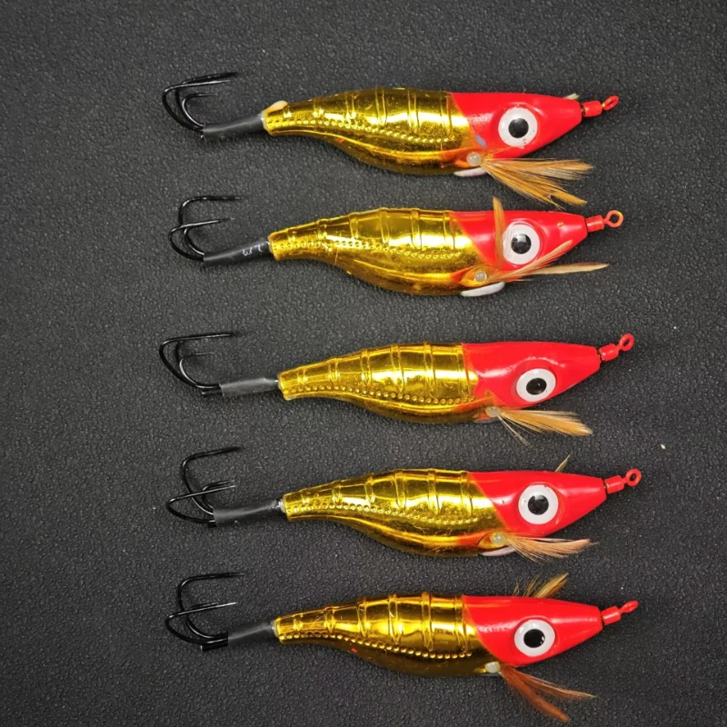 Cebo jig egi horizontal UV glow para calamar y sepia tipo potera - imagen 5