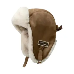 Gorro Ushanka de piel – Cortaviento cálido para pescadores de invierno