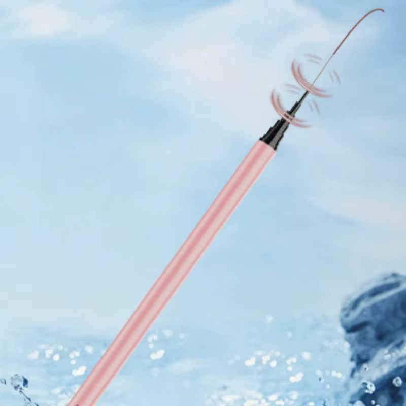 Caña telescópica infantil ultraligera – Fibra de carbono rosa - imagen 4