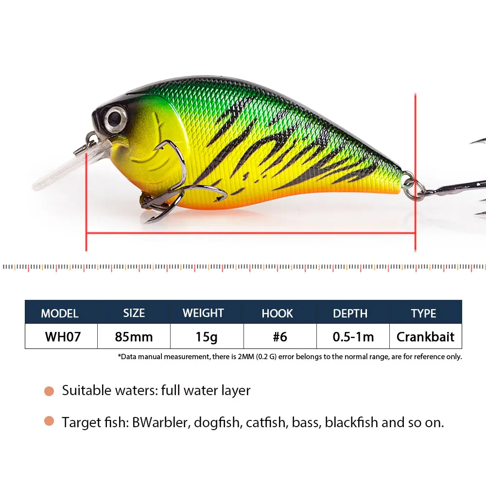 Señuelo de superficie Hanlin 85mm para lubina y lucio en agua dulce