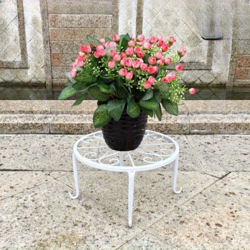 Estante de hierro para plantas en exterior