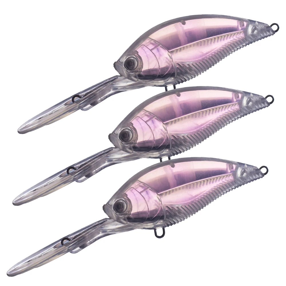 Cuerpo del crankbait blanco mostrando su forma aerodinámica