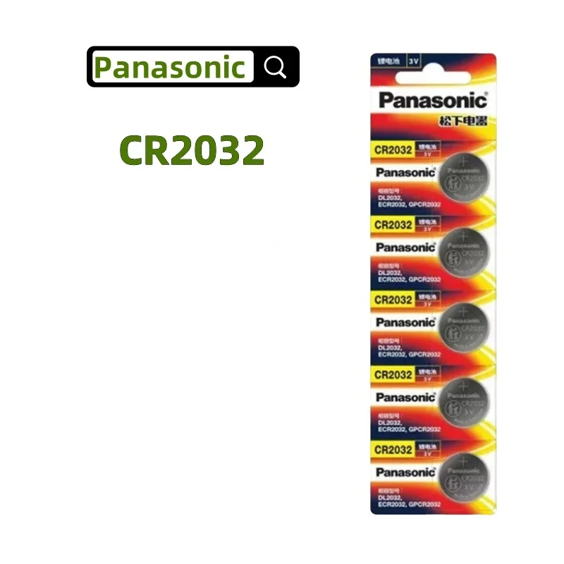 Detalle de la pila de botón Panasonic CR2032 3V
