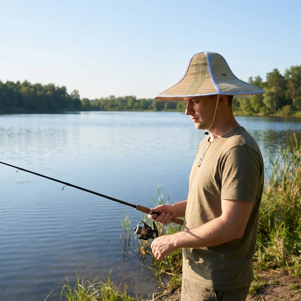 Sombrero de pesca plegable ligero con protección solar portátil - imagen 2