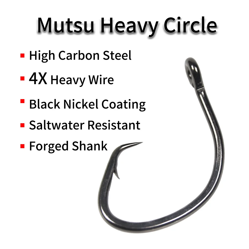 Elllv 4X Heavy Mutsu Circle Offset Anzuelos Currican Agua Salada - imagen 3