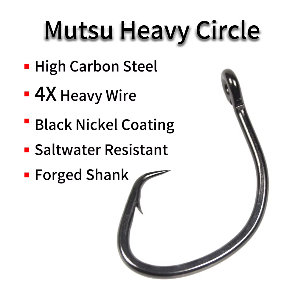 Elllv 4X Heavy Mutsu Circle Offset Anzuelos Currican Agua Salada - imagen 3