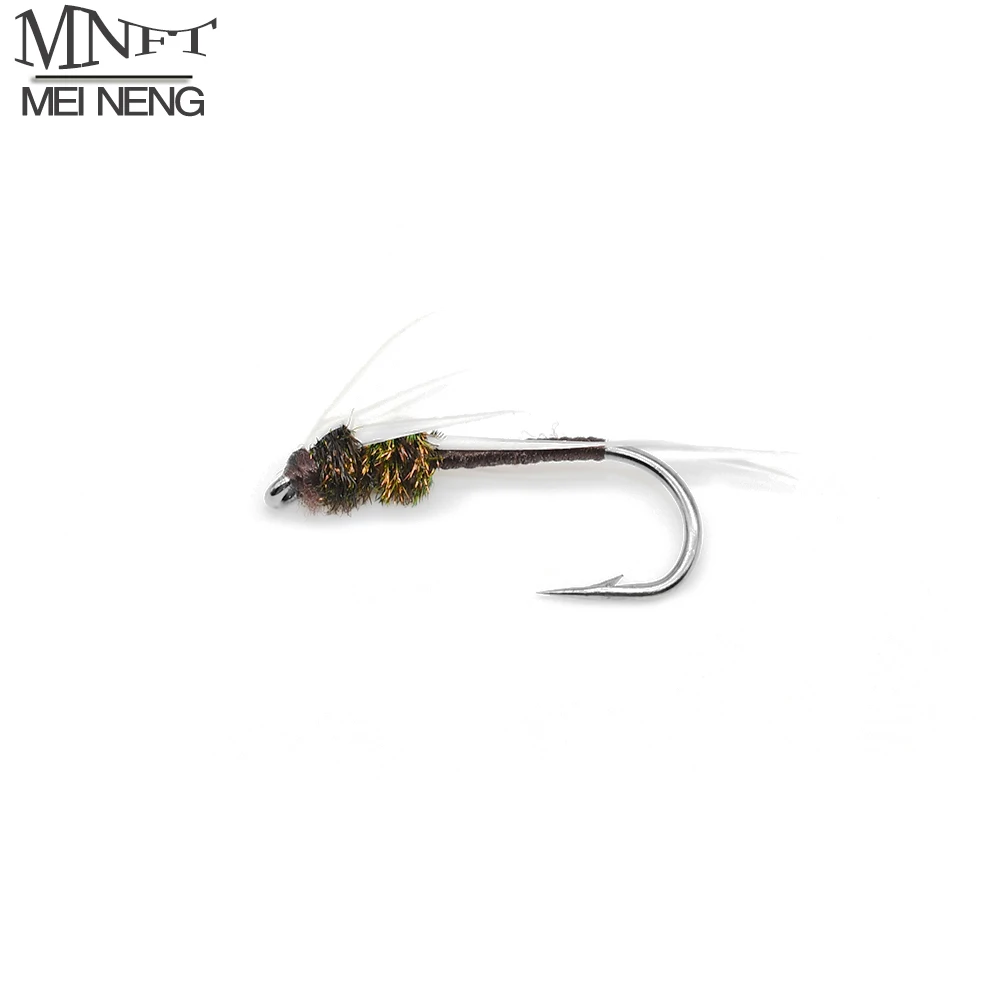 Ninfas MNFT #6 – Mosca seca para trucha con pluma blanca - imagen 5