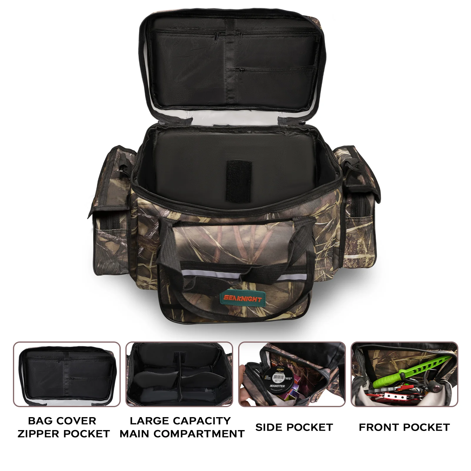 SeaKnight SK003 Bolsa de pesca impermeable grande nylon multifunción - imagen 2