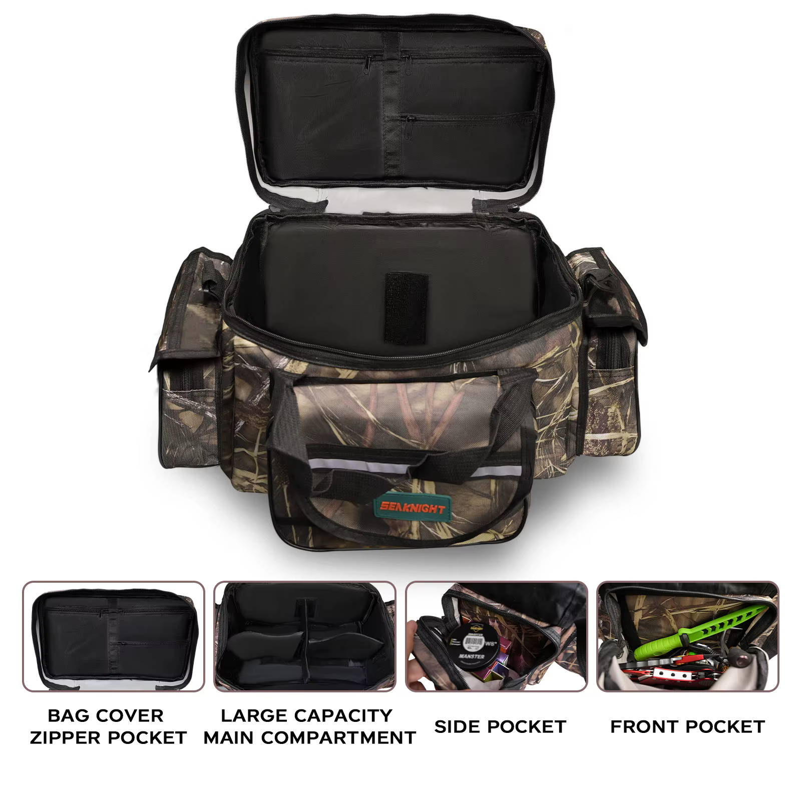 SeaKnight SK003 Bolsa de pesca impermeable grande nylon multifunción - imagen 2