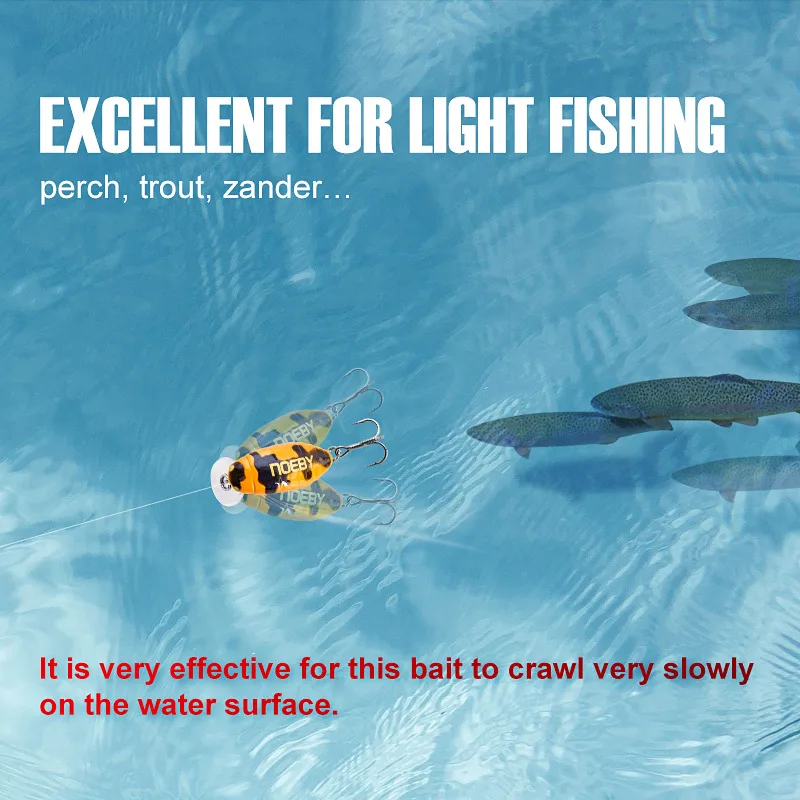 Señuelo NOEBY Insect Minnow flotante sin labio para lucio - imagen 4