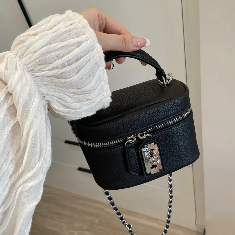 Bolso bandolera mujer de PU con cadena y hebilla para móvil - imagen 3