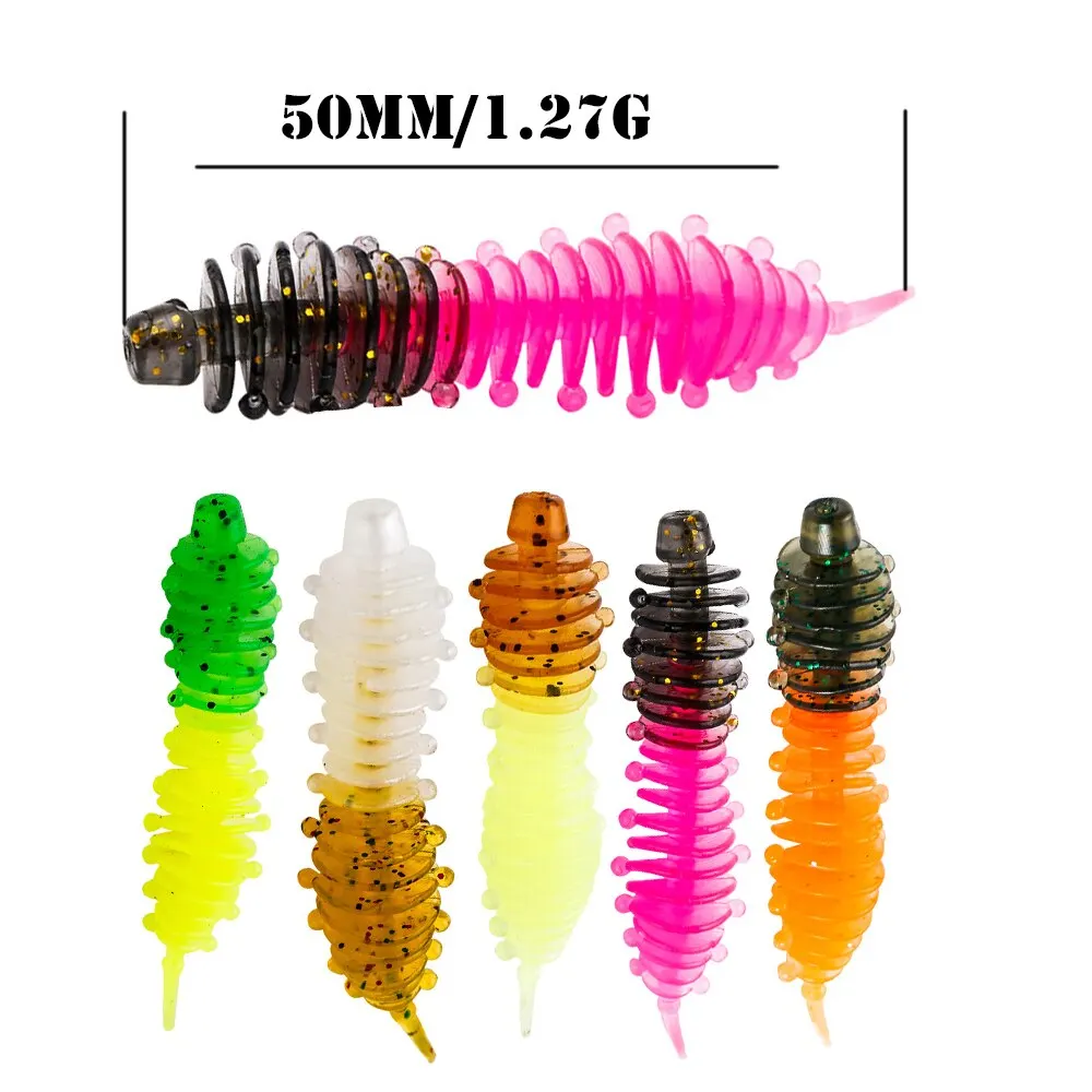 Cebo suave para perca - gusano de cola de aguja 5 cm, 1,27 g - imagen 2