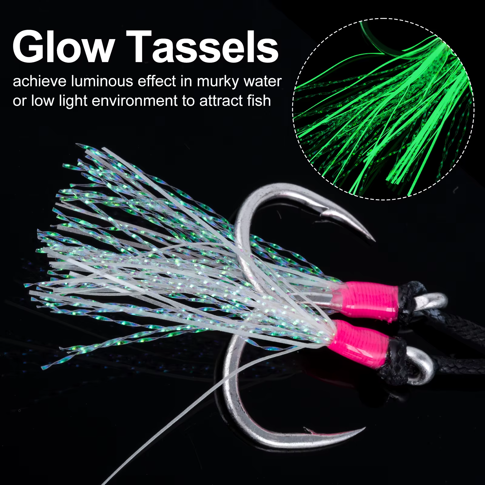Anzuelos Dobles con Lentejuelas – Acero Inoxidable para Pesca Vertical - imagen 3